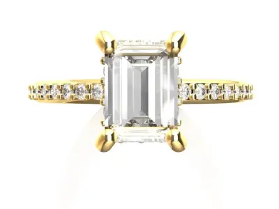 Solitaire Engagement Ring 3D print model