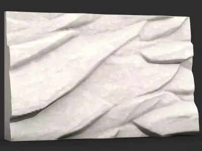 Raw Basalt Stone Wall Asset 3D print model