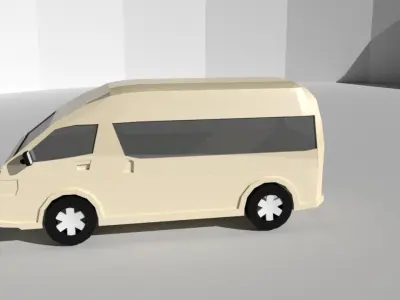 Toyota hiace  Low-poly 3D model