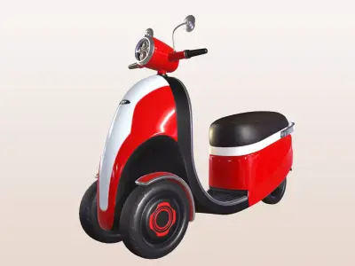 Electric scooter Low-poly 3D model by lemberovairina