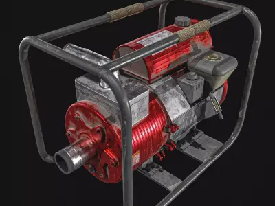  WATER PUMP  Petrol  ENGINE  Low-poly 3D model