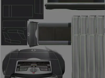 Treadmill Low Poly tread machine Free low-poly 3D model