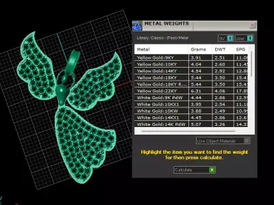 Diamond Angel Pendant 3D print model