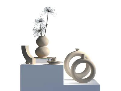 Nordic Abstract Vases collection 01 3D model