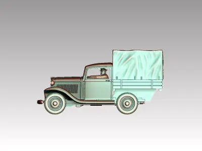 truck and driver 3D print model