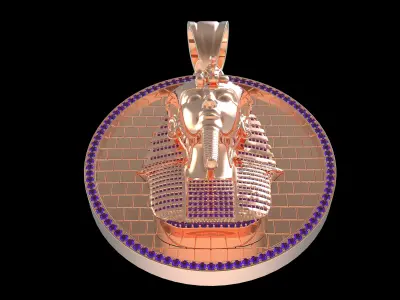 Mendel Mens Egyptian Gold Pendant 3D print model