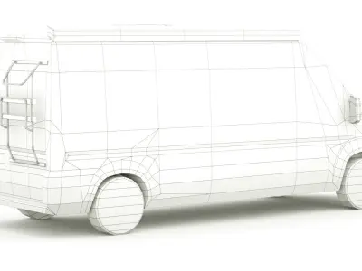 Fiat Ducato Pilote Motorhome camper Low-poly 3D model