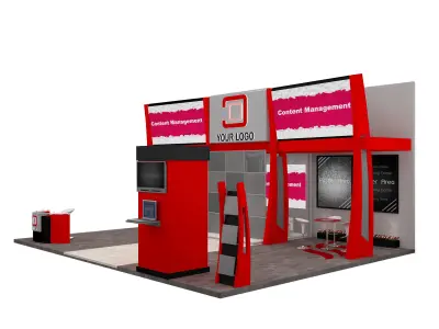 Booth Exhibition Stand a586b 3D model
