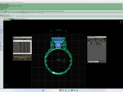 Mariner Link Ring for Women Gold 3D print model