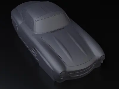 Mercedes 300SL simplified decorative model 3D print model