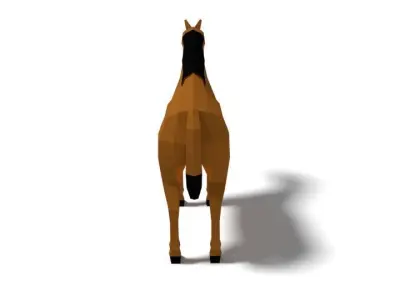 Low Poly Cartoon Horse Low-poly 3D model