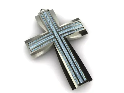 Cross pendant or necklace 3D print model
