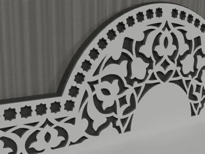 Wall Mirror with Shelf 3D model