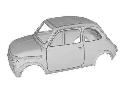 65 Fiat 500  3D print model