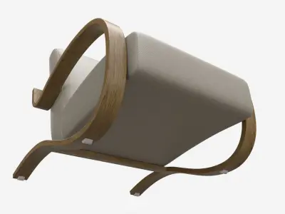 Leather Lounge Chair 3D model buy