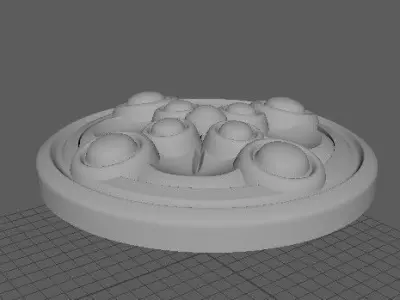 rosette circular medallion 3D model