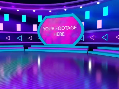 Virtual set deisign for entertainment show 3D model