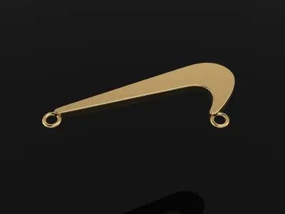 CUTOUT PLATE NIKE STYLE DOGTAG PENDANT 3D print model