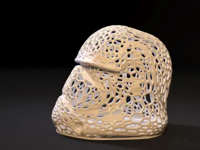 Stormtroopers sculpture with pattern of holes in it 3D print model