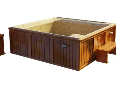 Jacuzzi Exterior Low-poly 3D model