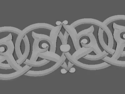 Central decor ornament for furniture 3D model 218