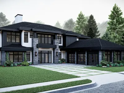 Modern House Number 10 - Stl-Dae file - 3d model Only 3D print model