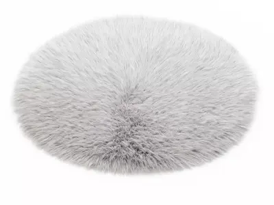 White round carpet fur 3D model