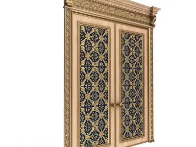Carved Door Classic 01201 Wood Low-poly 3D model