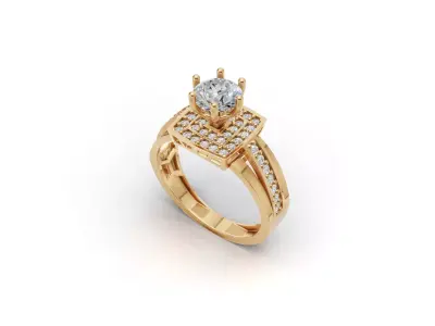Solitaire Ring 22 3D print model
