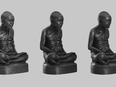 PSscanned Thai Buddha statue Pack 1 Low-poly 3D model