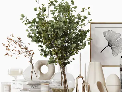 Decorative Set 247 Low-poly 3D model