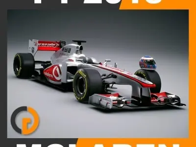 F1 2013 Cars and Helmets 3D model