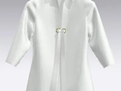 Woman luxury satin blouse 3D model