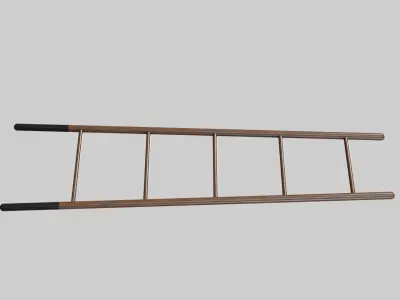 Mycroft Ladder Hanger -wood black painted Low-poly 3D model