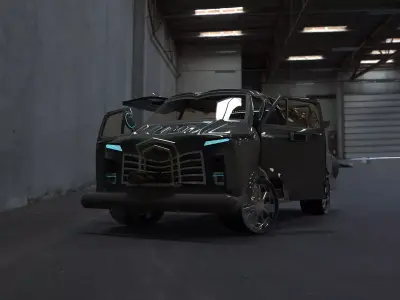 Cinema van concept  3D model