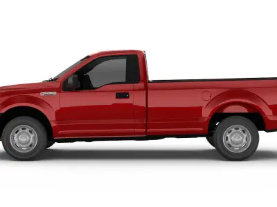 Ford F150 XL 2020 Low-poly 3D model