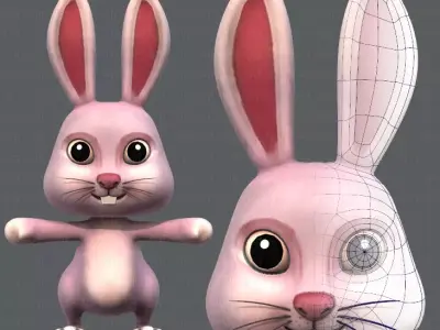 Rabbit V01 Low-poly 3D model