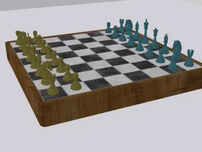 Chess Game 3D Model 3D model