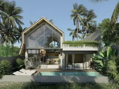 D5 Render Scene VILLA UBUD BALI 3D model