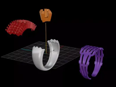 ring woman  3D print model 36