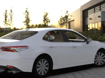 Toyota Camry LE 2019 HQ INTERIOR Bumpers Support 3D model