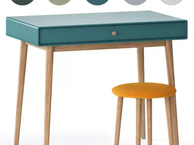 La Redoute Interieurs Jimi 1 Drawer Desk 3D model