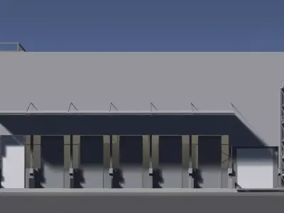Industrial factory building 25i28 3D model