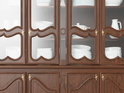 Classic style display cabinet 1400 3D model