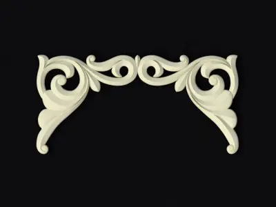 Central decor ornament for furniture 3D model 45