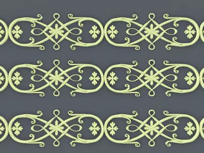 ornament baroque V1 3D model