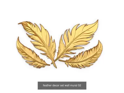 16 Ornamental murals decor set Pack 01  3D Model Collection