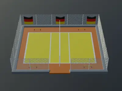 Volleyball Stadium - Germany Low-poly 3D model