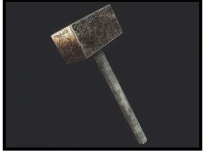 Fantasy Hammer Low-poly 3D model