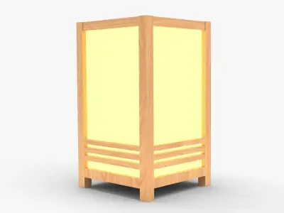 Japanese Lamps Pack Low-poly 3D model
